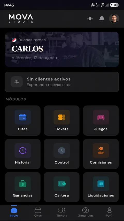 App del prestador de servicios